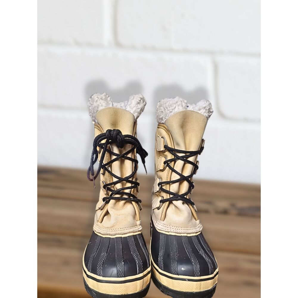 Vintage Kaufman Sorel "Caribou' Waterproof Leather Pac Snow Boots
